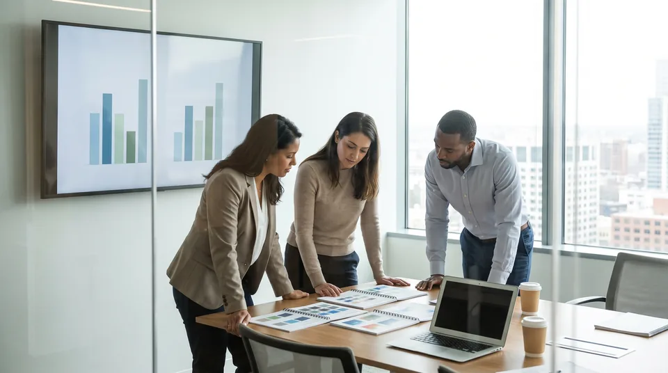 HR leaders comparing two enterprise recruiting platform proposals side by side